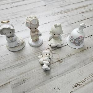 Precious Moments Lot of 5 - Children Bell Ornament - Collectible Figurines